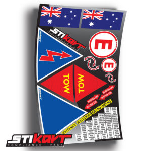 Motorsport Australia Schedule K Sticker Decal Sheet | Tow Triangle | Battery Triangle | Battery Isolator | Net Release | Fire Extinguiser Sign | In Car Display Sticker