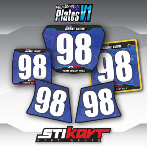 Kart Race Competitor Plate Numbers